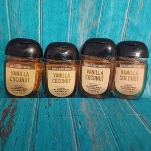 Bath & Body Works Vanilla Coconut PocketBac Hand Antibacterial Gel Refill x4